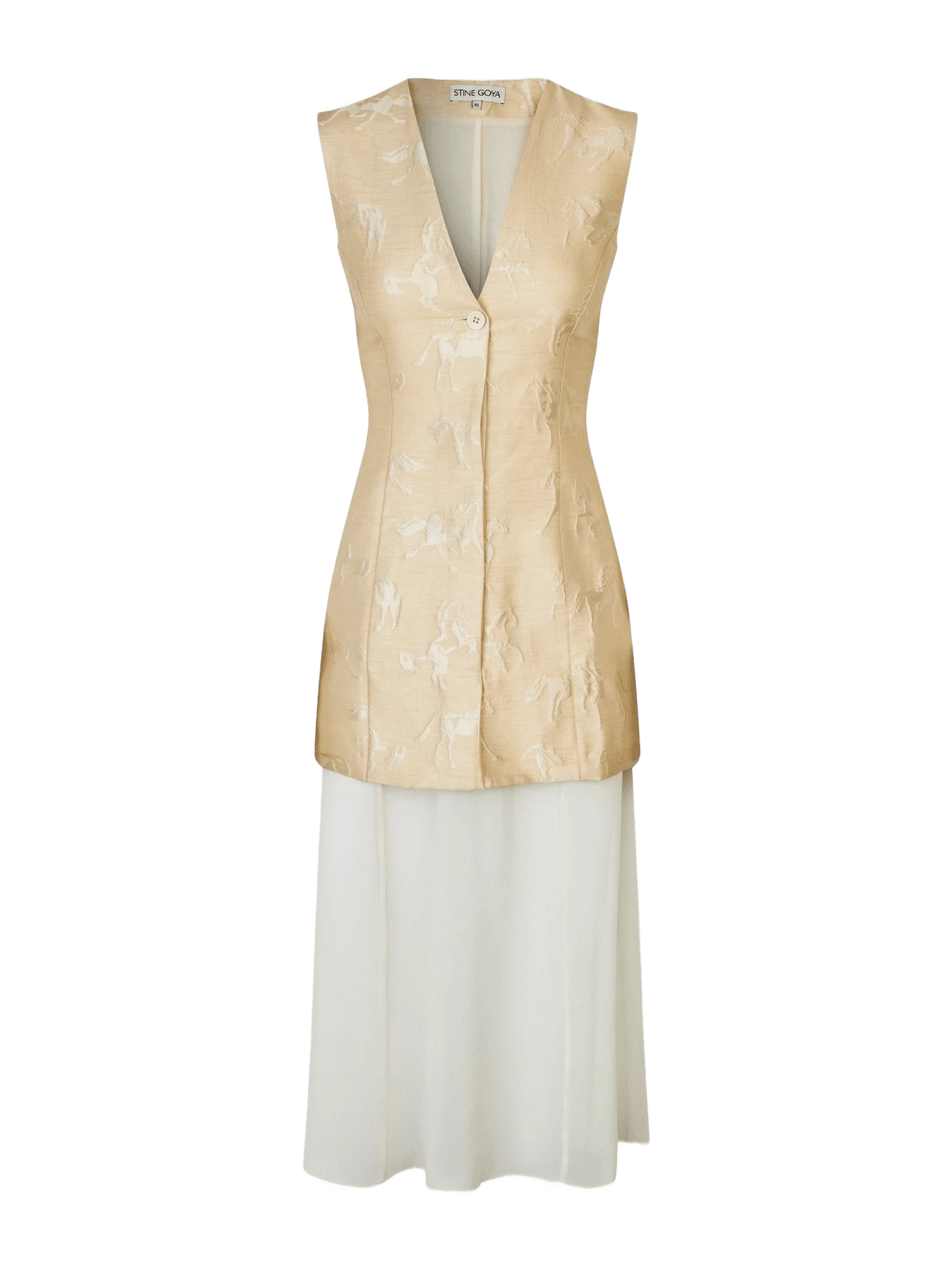Stine Goya Waistcoat Tailored Midi Dress