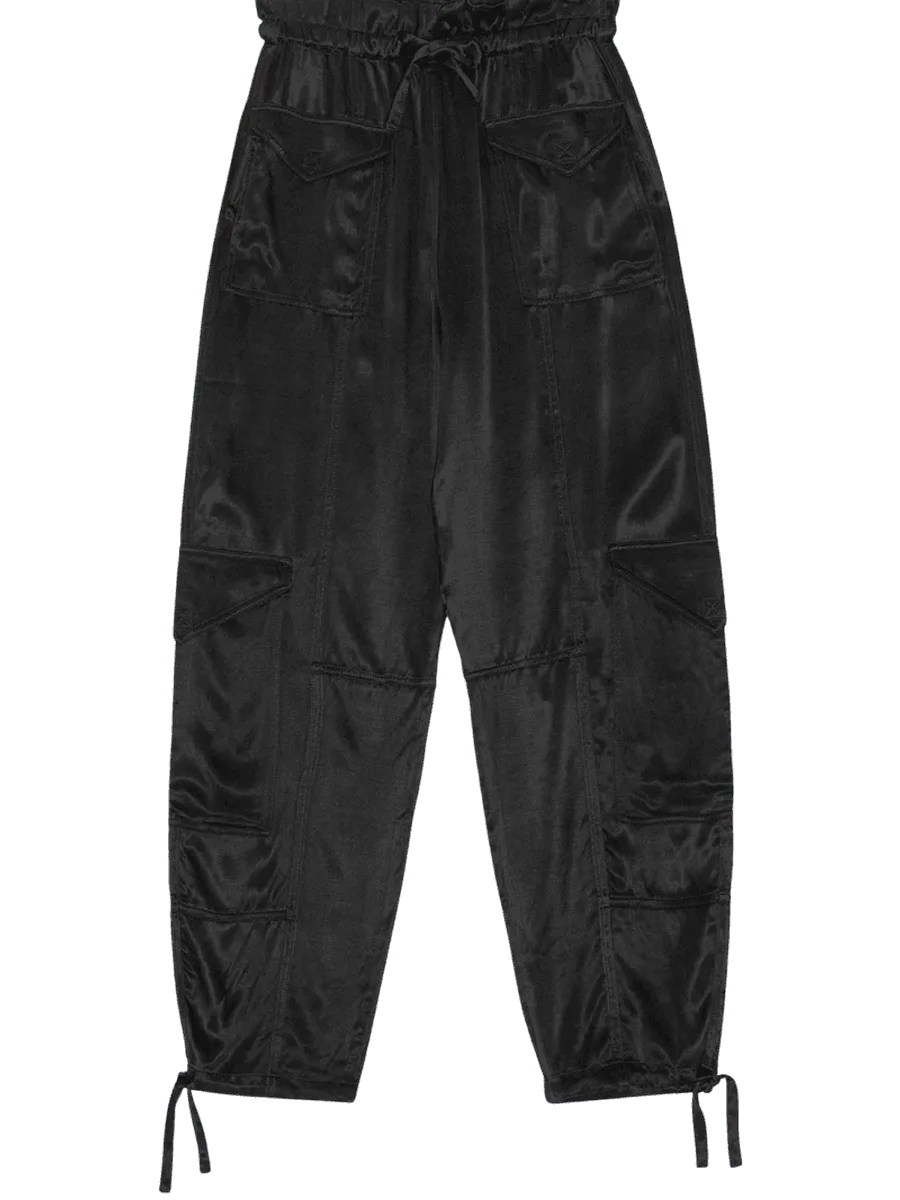 GANNI Washed Satin Pocket Pants