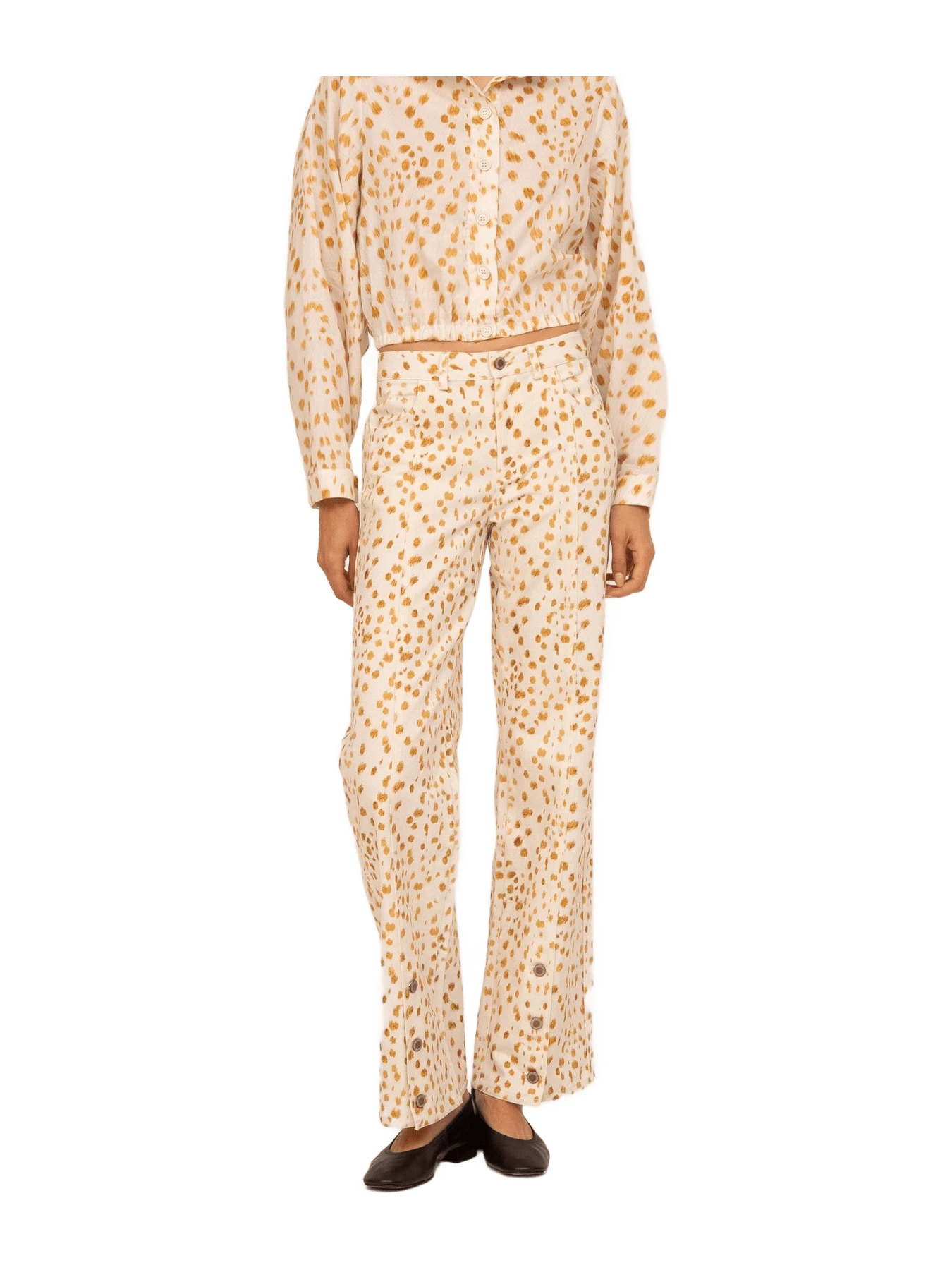 Carmen Says White Deer Print Denim Jeans