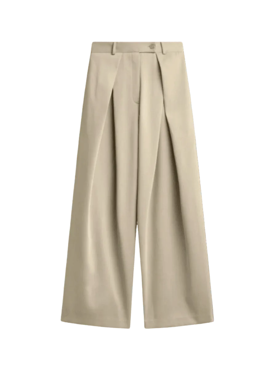 Simonett Wide Leg Reverse Pleat Trousers