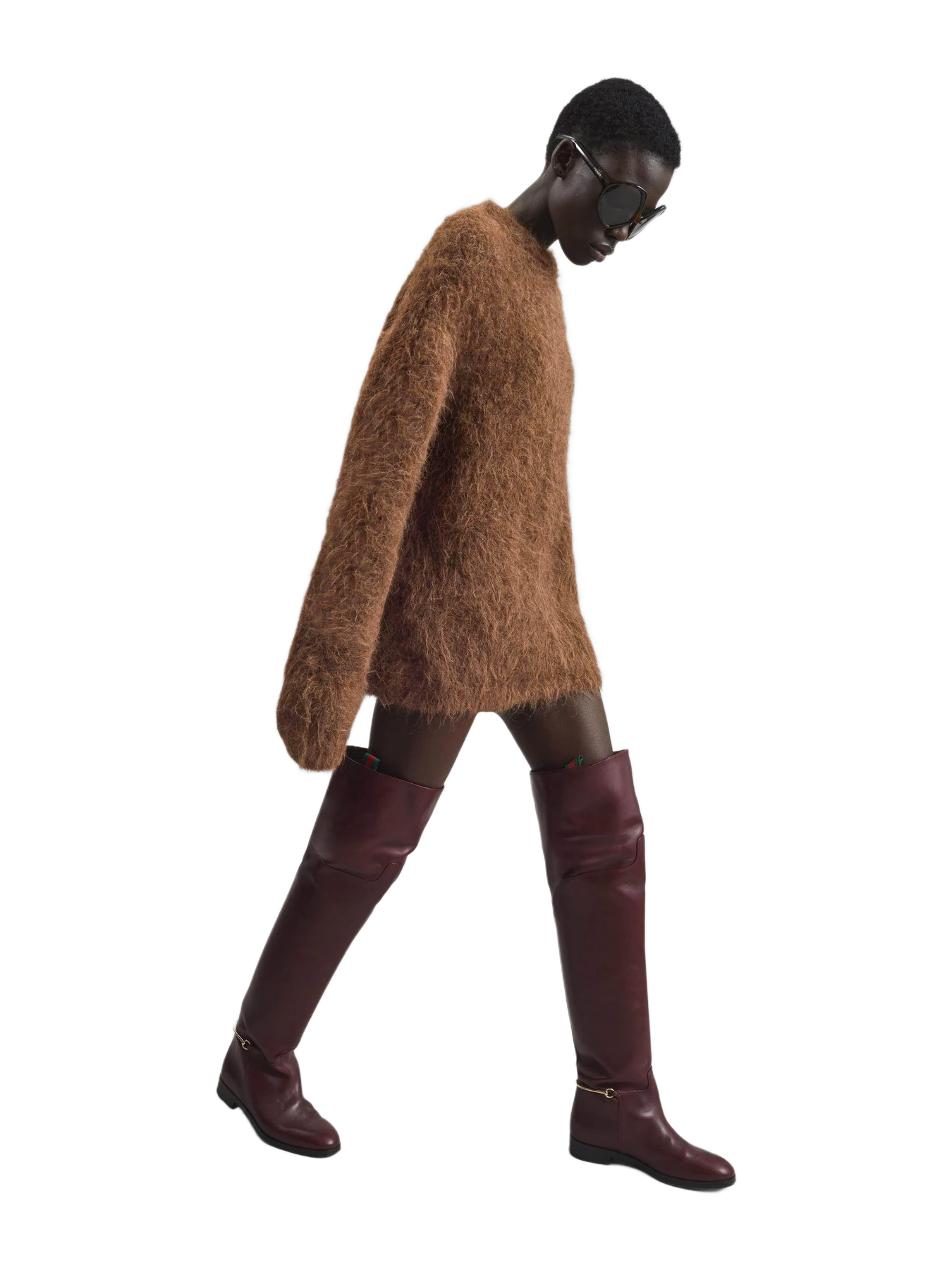 The Frankie Shop Willy Alpaca Knit Sweater - Dark Taupe