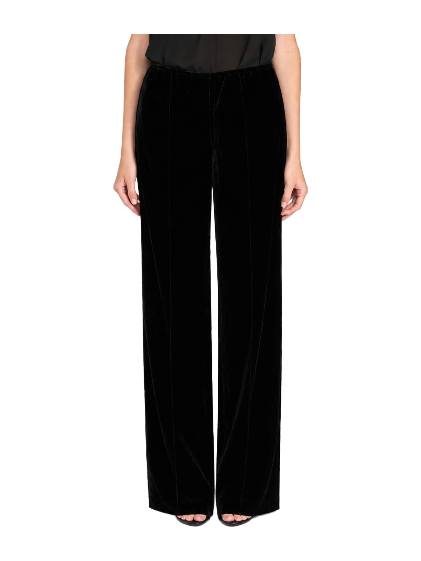 WAYF Lola Rose Wide Leg Velvet Pants