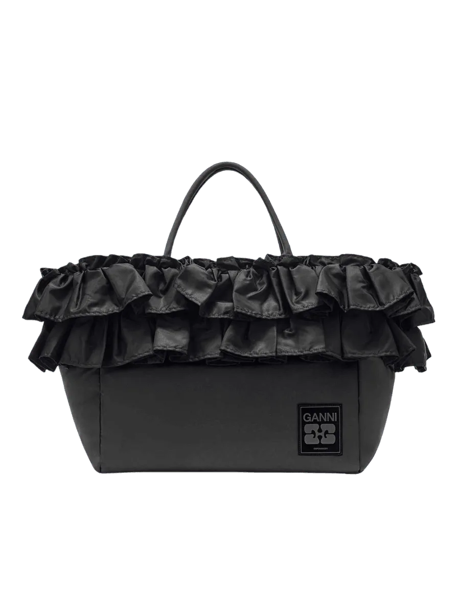 GANNI Xxl Ruffle Tote