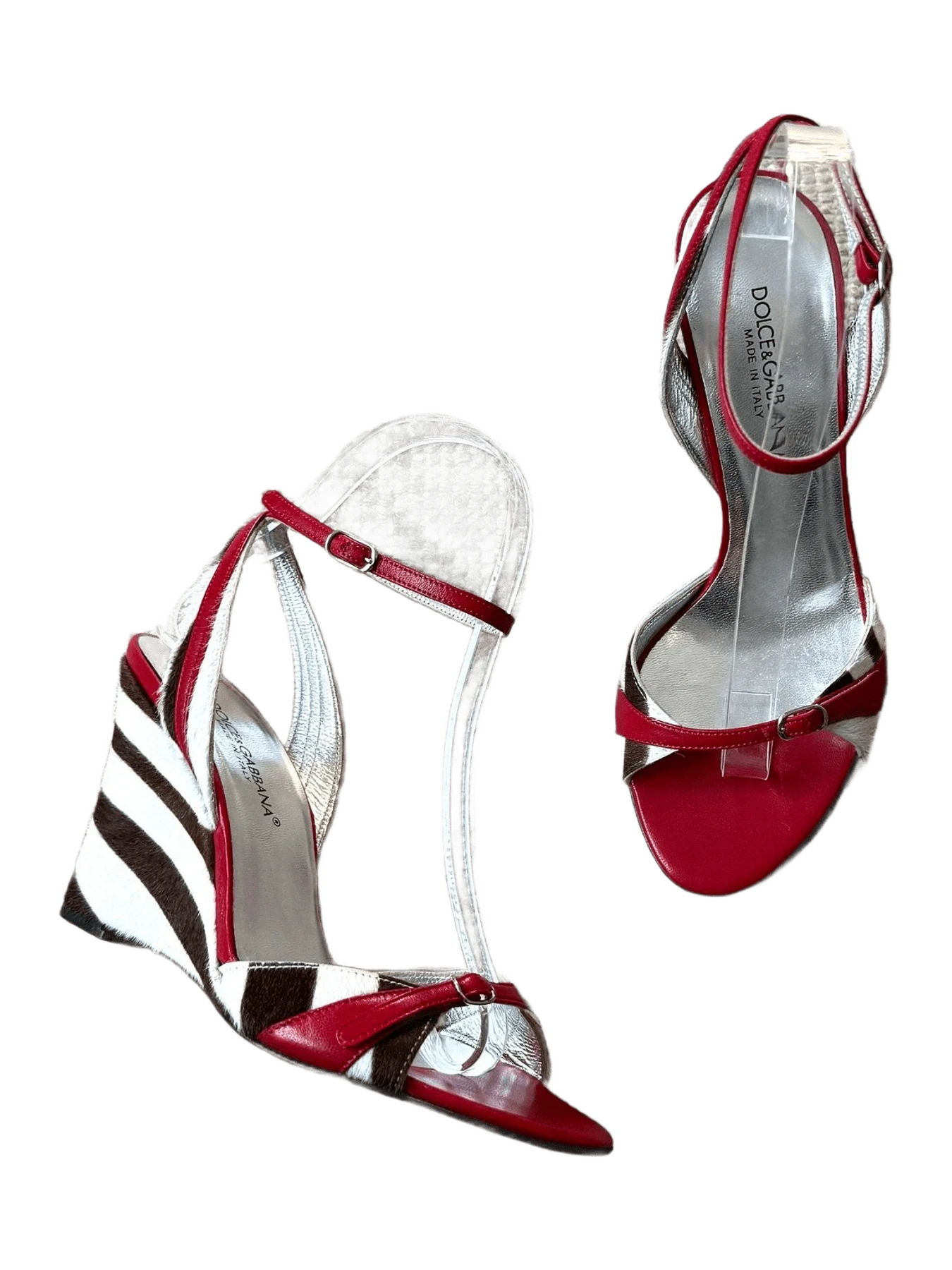Dolce & Gabbana Y2K Pony Hair Zebra Wedges