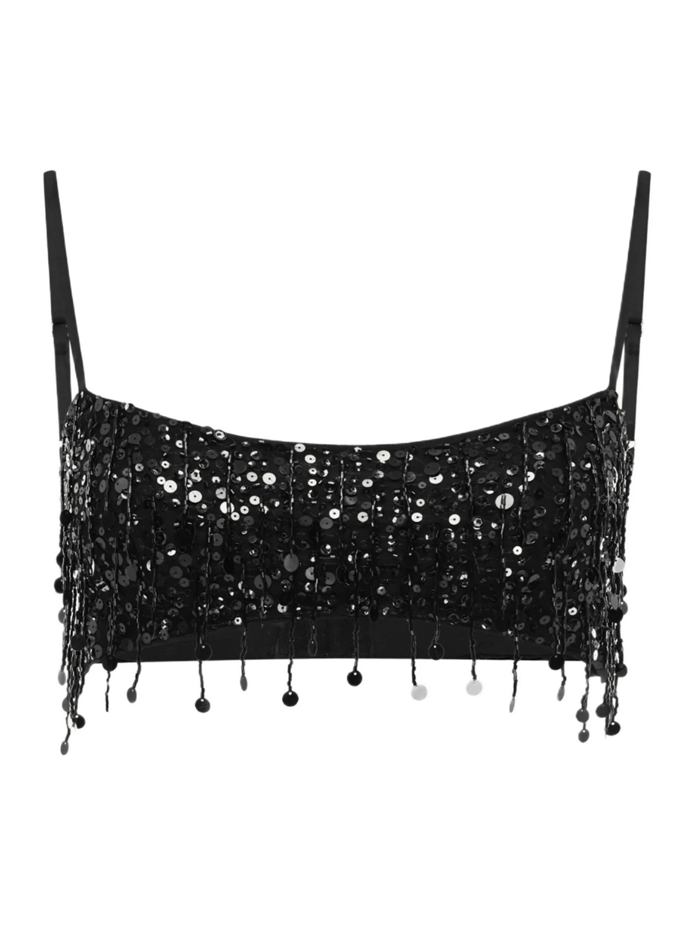 Asta Resort Yasmin Hand Beaded Bralette - Midnight Black