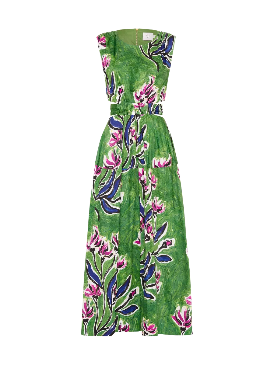 Aje Zorina Tie Midi Dress