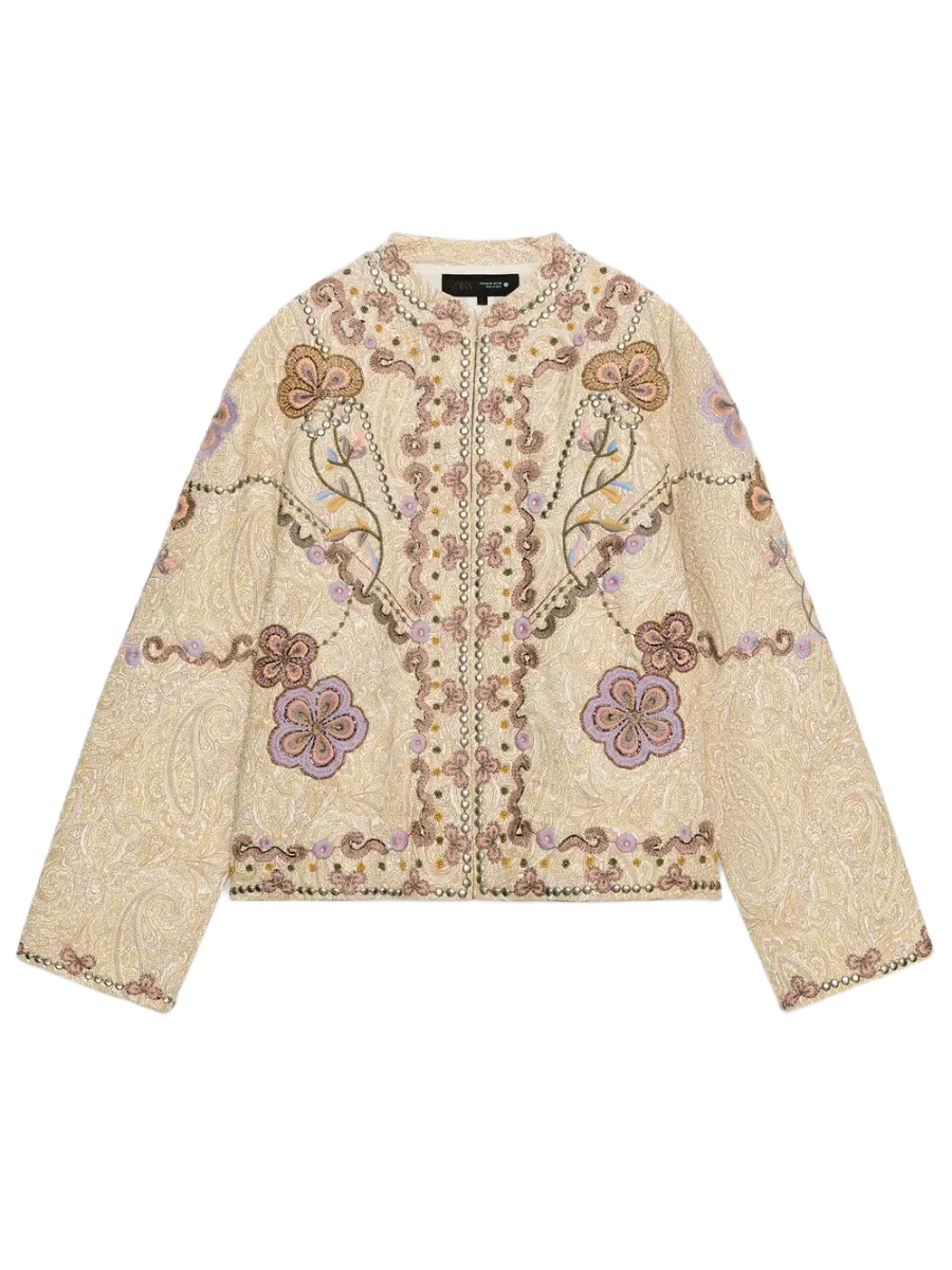 Zara Zw Collection Embroidered Jacket