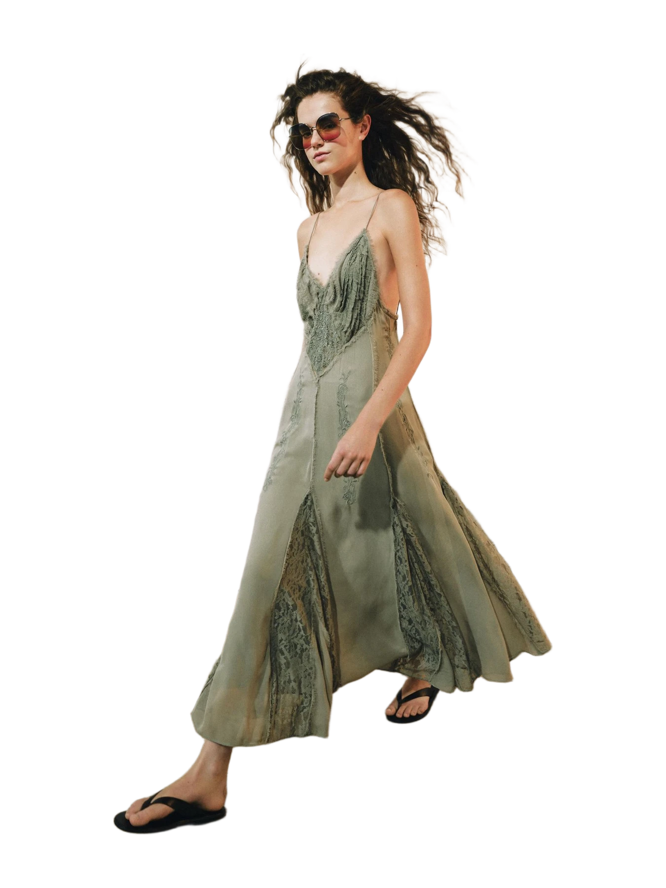 Zara Zw Collection Embroidered Ruffle Dress
